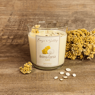Bougie Corse Luce Maquis Myrte Immortelle Oeil de Sainte Lucie